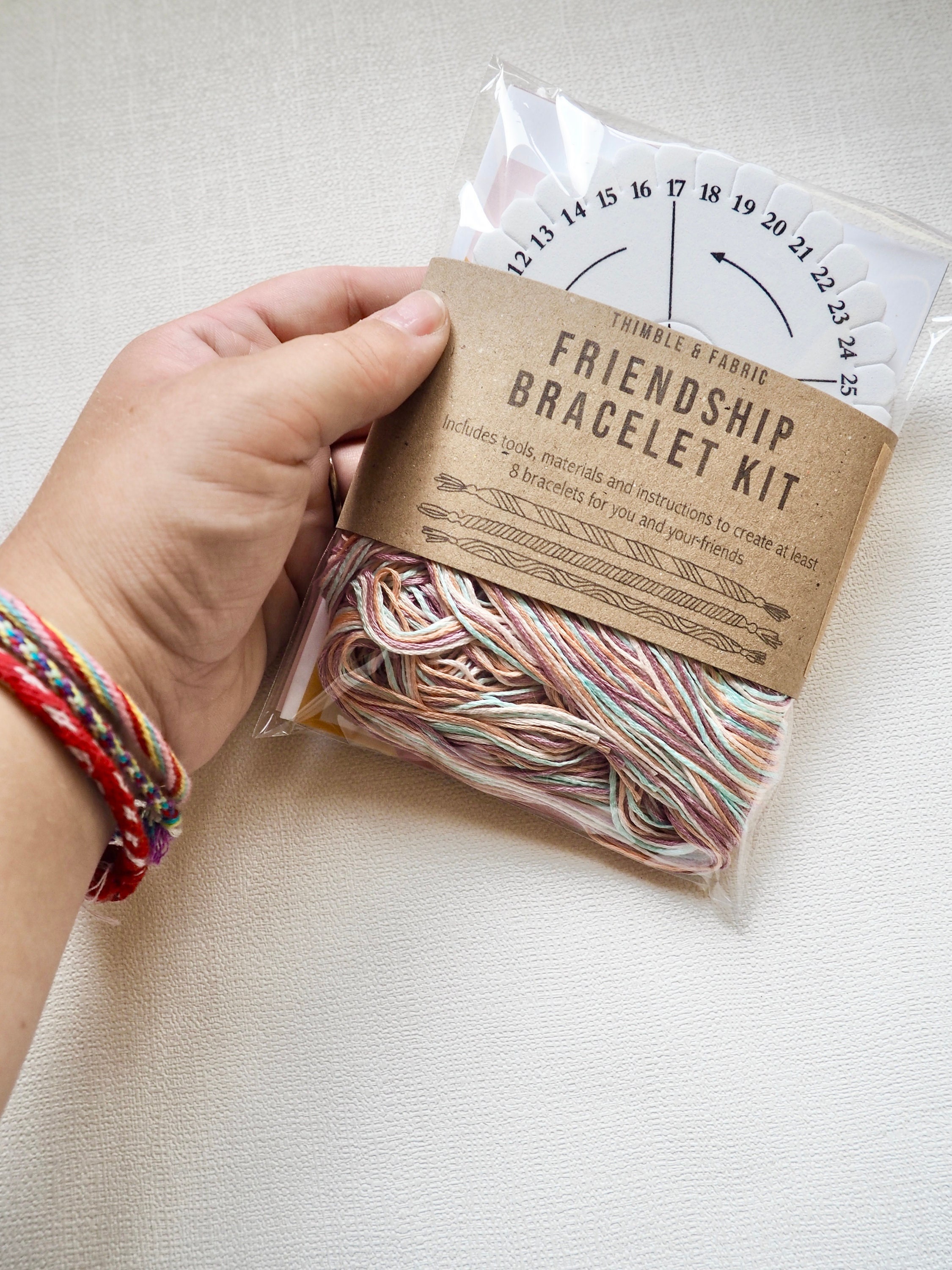 DIY Classic Friendship Bracelet-Making Kit with Thread