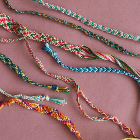 Rainbow Friendship Bracelet Kit, Flat Braid Kumihimo Loom, DIY