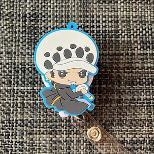 Silicone super cute Japanese manga badge reel