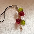 Handmade Raspberry Phone charm, Purse charm, Key charm product logo