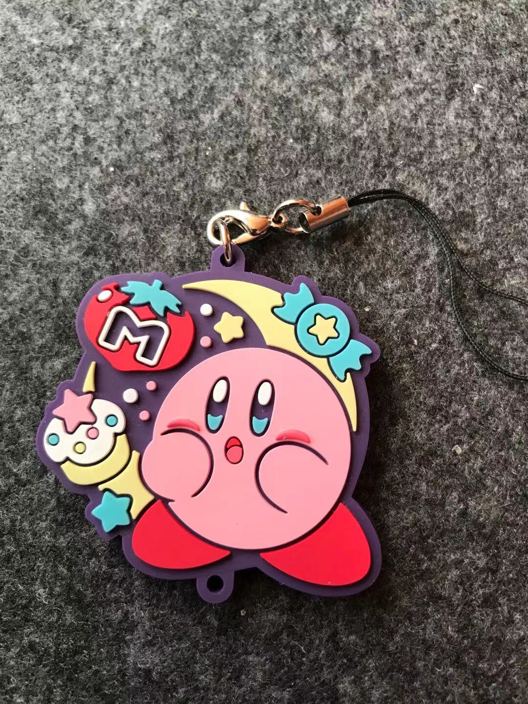 Super cute kirby keychain charm Etsy