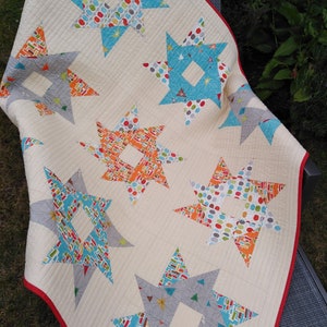 Swirly Stars Quilt - PDF Pattern
