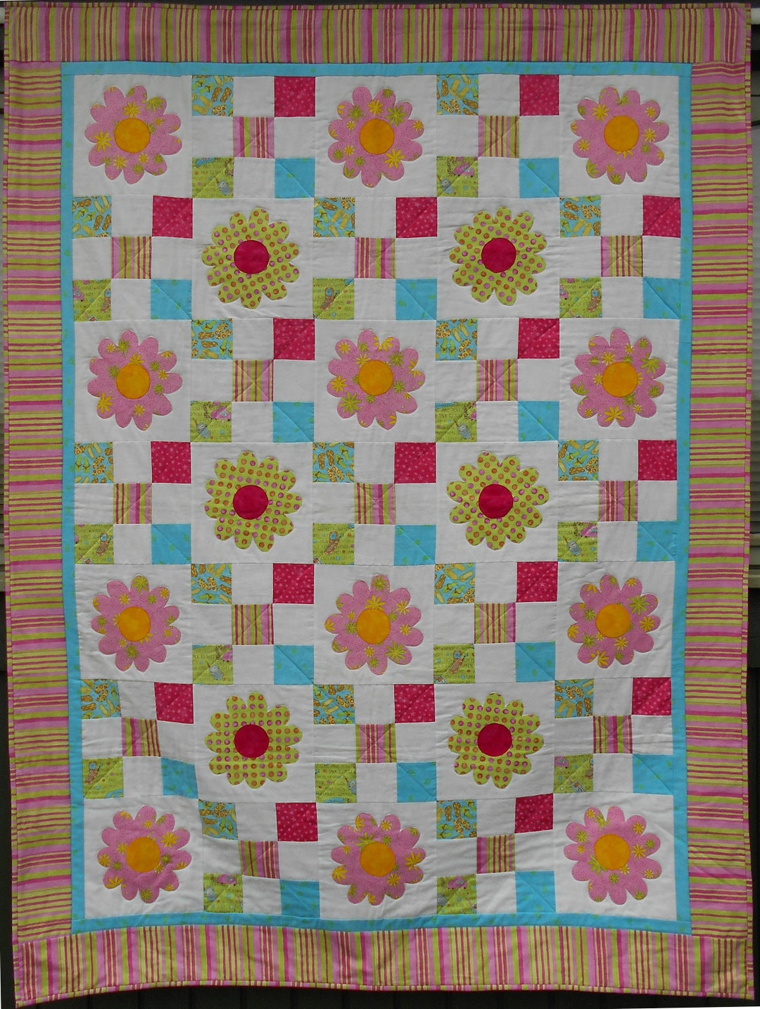 Flower Power Quilt - PDF Pattern - Etsy