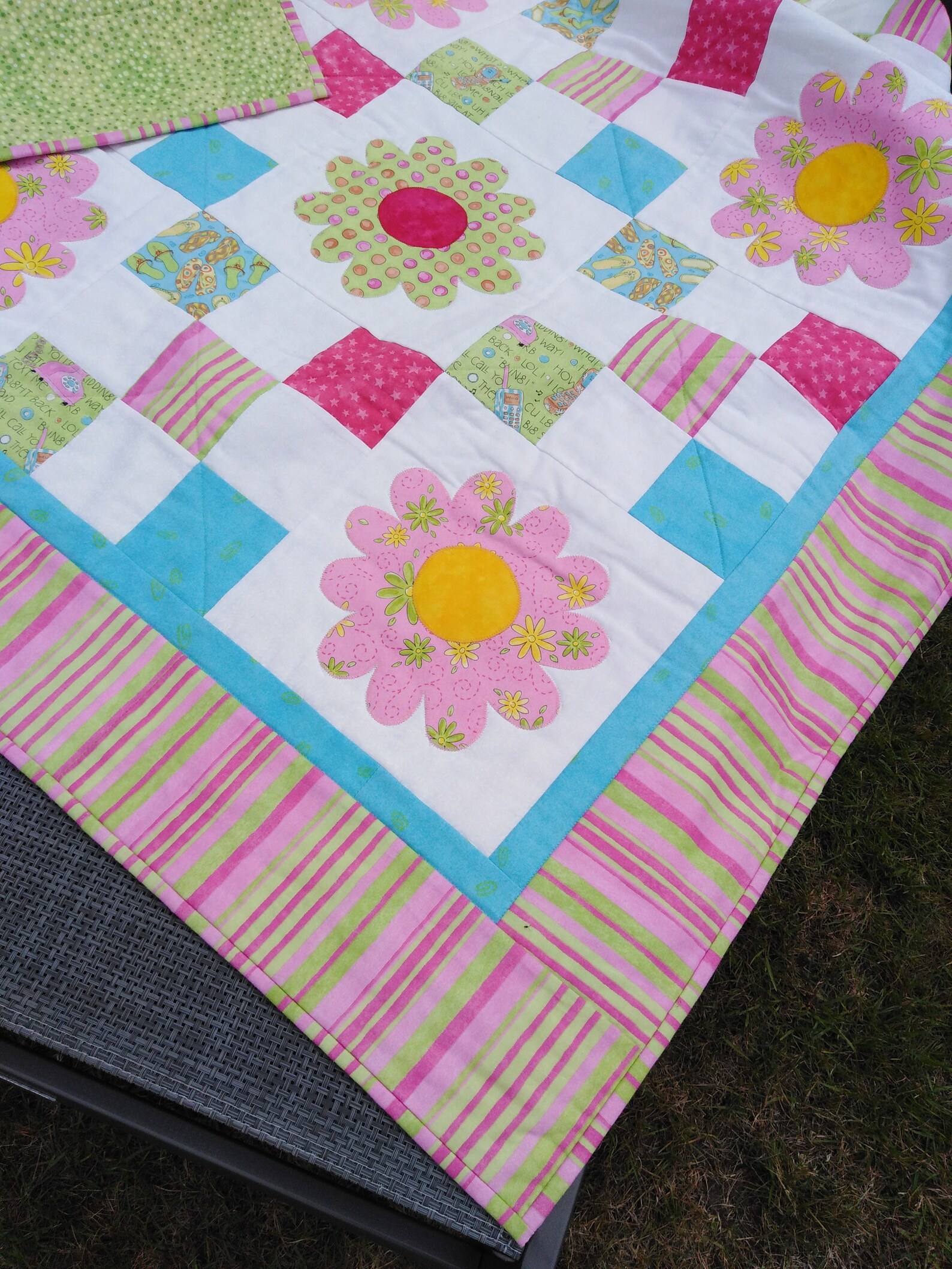 Flower Power Quilt PDF Pattern Etsy