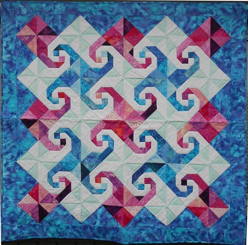 Swirling Trails Quilt PDF Pattern image 1