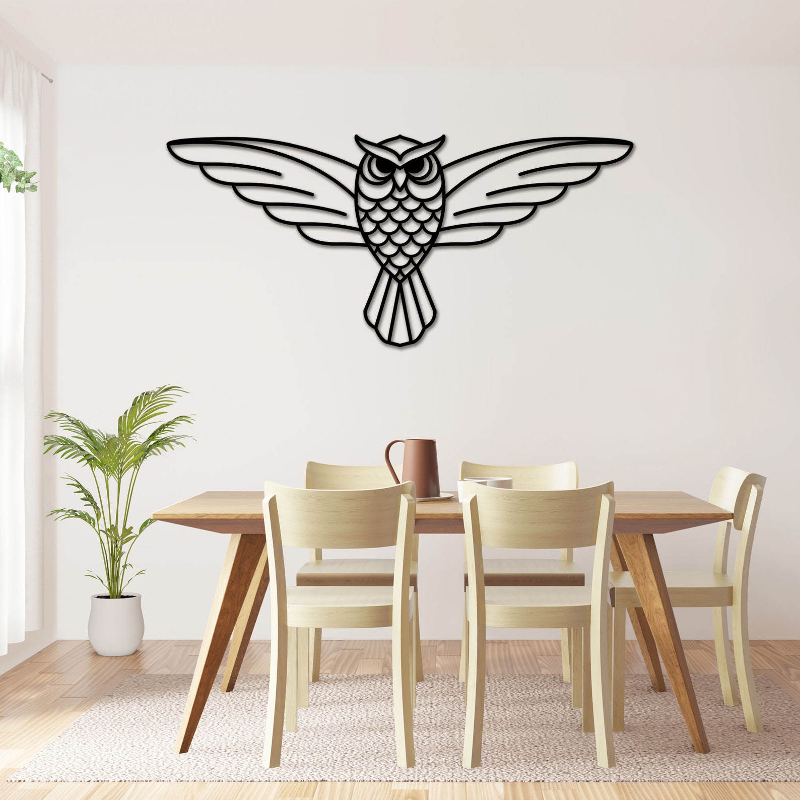 Owl Black Owl Metal Wall Art Modern Wall Decor Black Metal Etsy