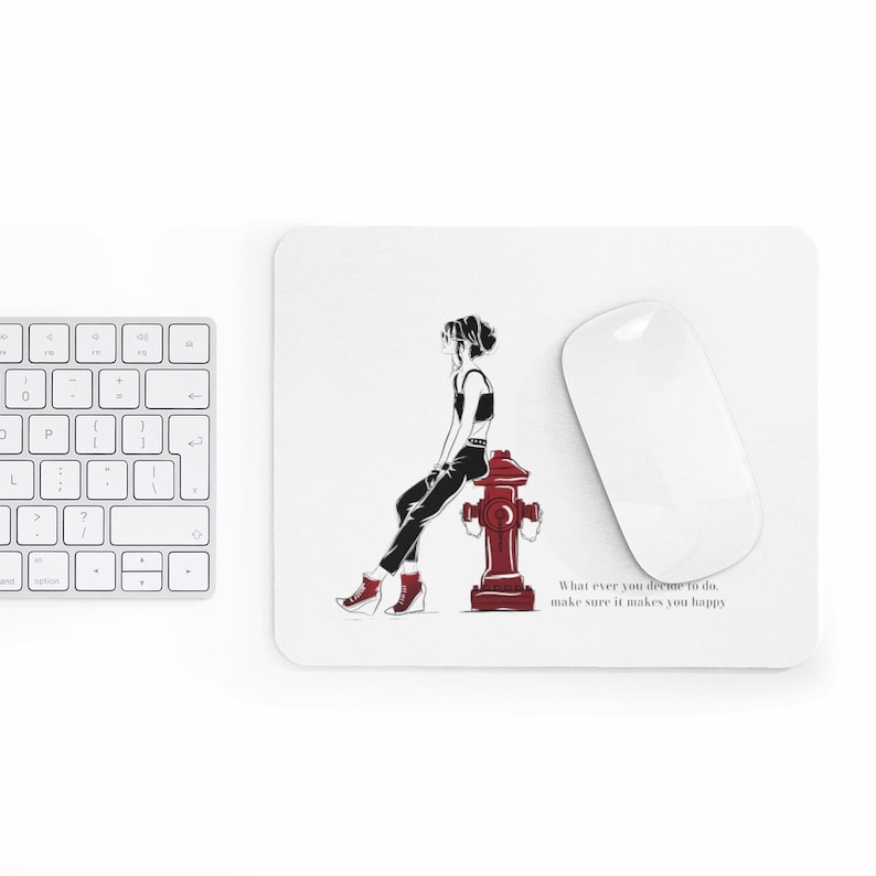 Mousepad fashion gift for boss girl Fashion illustration Mousepad desk accessories gift for co-worker