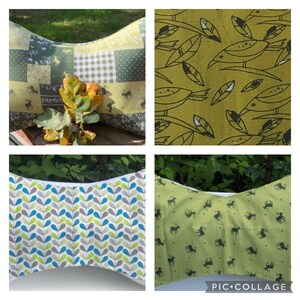 LESEKNOCHEN neck pillow book and tablet support green