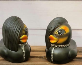 Goth Resin Duck: Dark Punk Rock Novelty Gift