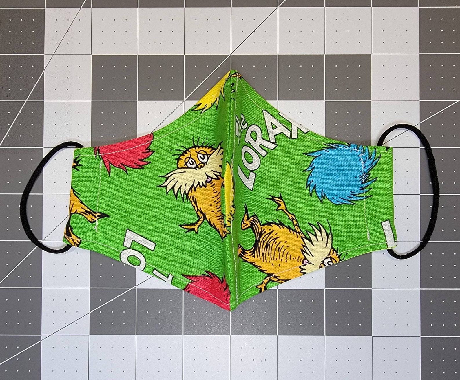 The Lorax Dr. Seuss. Face Mask Made With Licensed Fabric.  Etsy