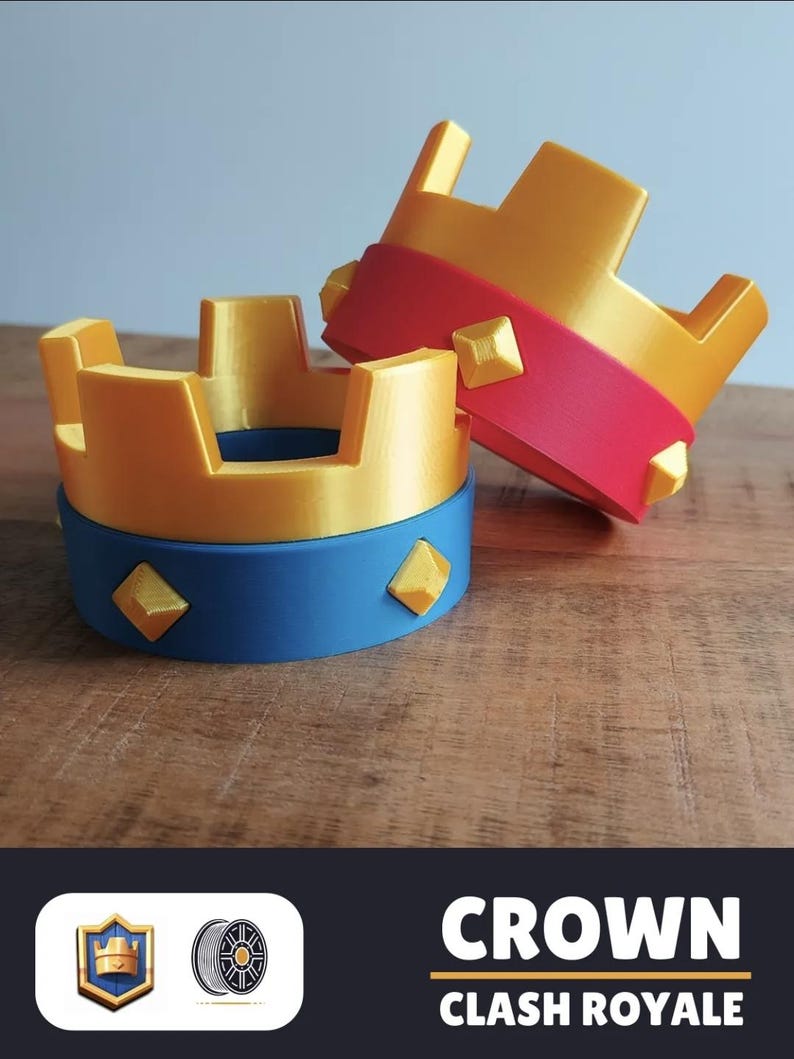 3D Printed Gamer Gift, Collectable Gift, Clash Royale crown bild 2