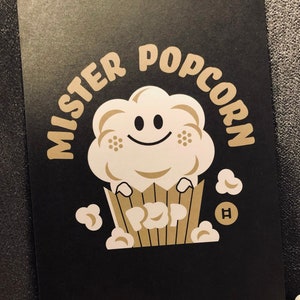 Postkarte A6 Filmtheater Kino Popcorn