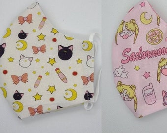 Sailormoon anime face mask adult and children