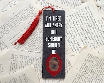 Halsey inspired Nightmare acrylic glitter bookmark