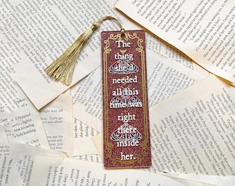 The Crimson Moth/Heartless Hunter by Kristen Ciccarelli, inspired Glitter Acrylic bookmark