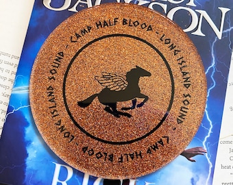 Percy Jackson Camp Half Blood Acrylic Glitter Coaster
