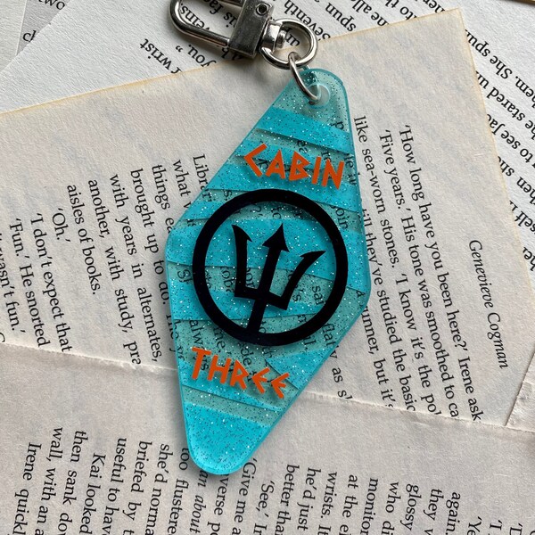 Percy Jackson Keys to Cabin 3 inspired Keychain