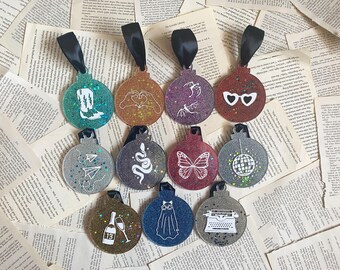 The Eras Album Ornament, flat glitter acrylic ornaments