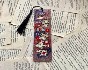 Divine Rivals, 'I haven't lived' inspired by Divine Rivals by Rebecca Ross glitter Acrylic Bookmark