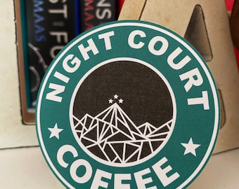 Night Court Coffee Starbucks Parody Sticker