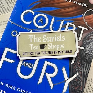 Officially Licensed, The Suriel&#39;s Tea Shoppe Sticker inspired by A Court Of Thorns and Roses
