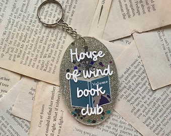House of Wind Book Club Keychain: Glitter Acrylic Charm