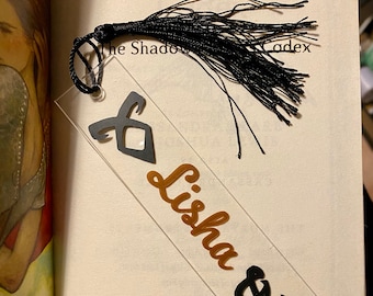 Personalised Shadowhunter Rune Acrylic Bookmark