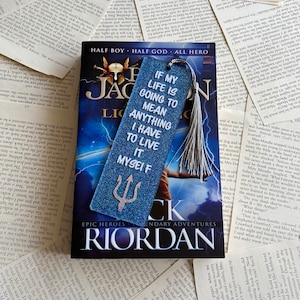 Percy Jackson Glitter Inspired Bookmark