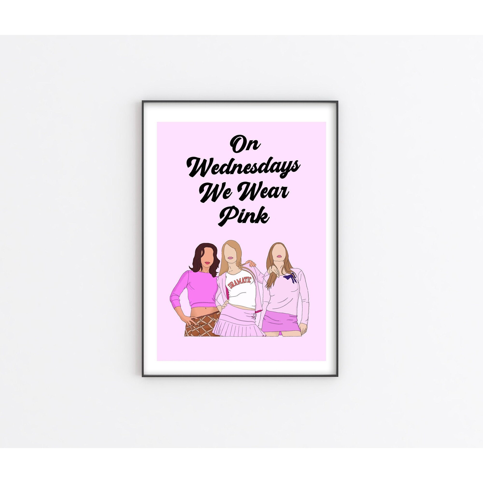 Mean Girls Quote Wall Print Mean Girls Movie Poster | Etsy