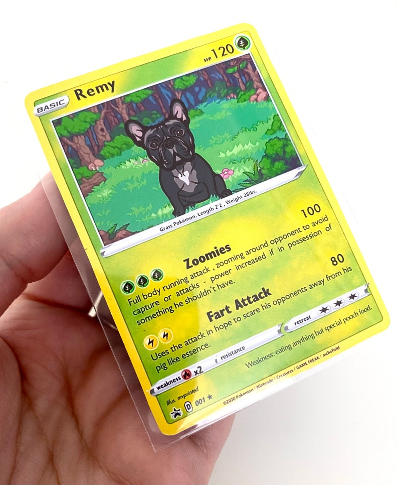 Personalised Dog Gift Portrait Pokemon Trading Card