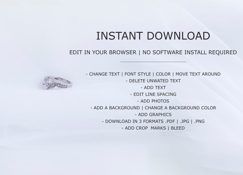 Smartphone Invitation ANDREA Download Instant JPG Digital Template |Wedding Details Evite Greenery Details Electronic Card