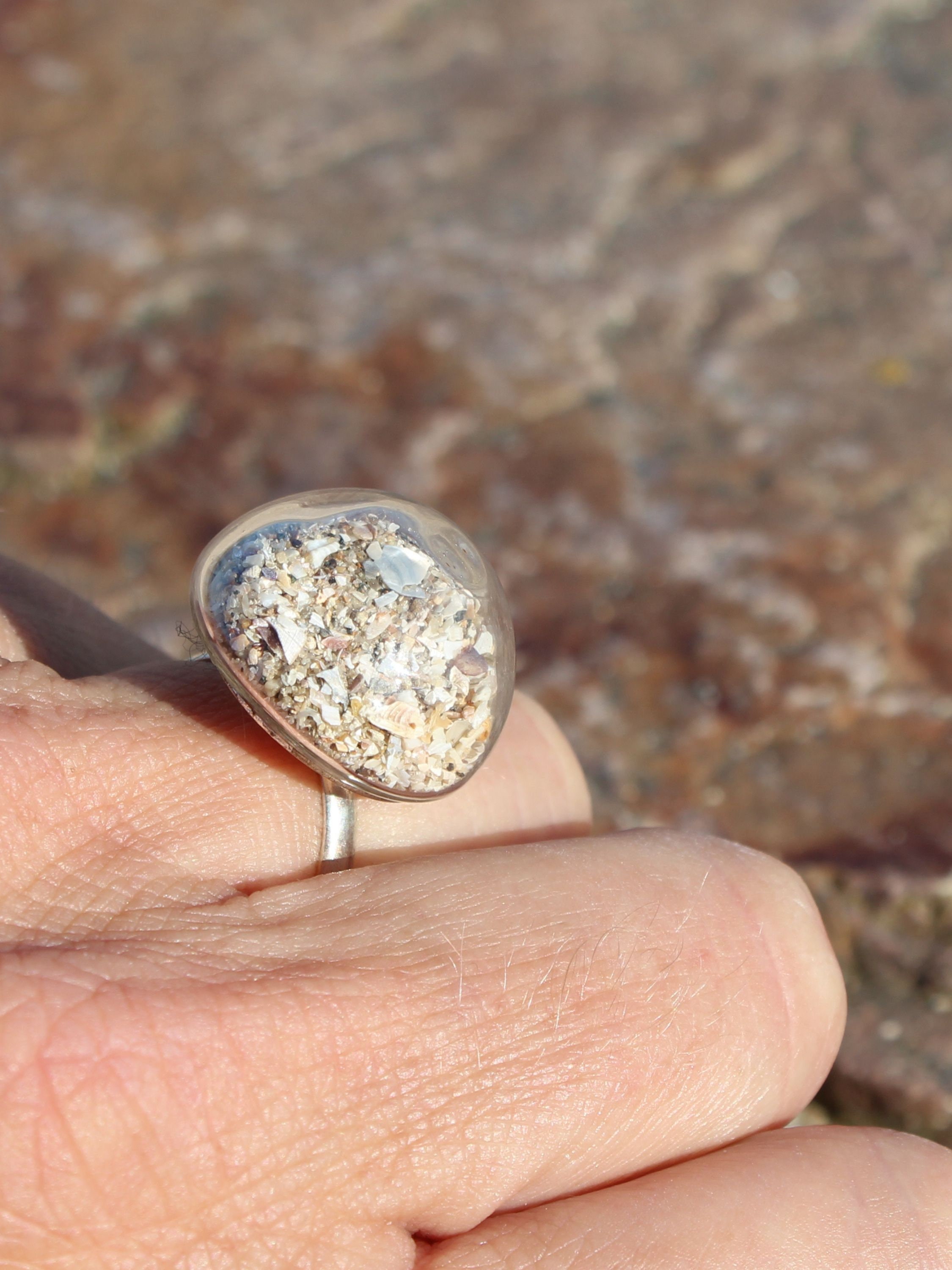 Sand Ring Sand From Deauville Beach Energy From the Normandy Sea - Etsy