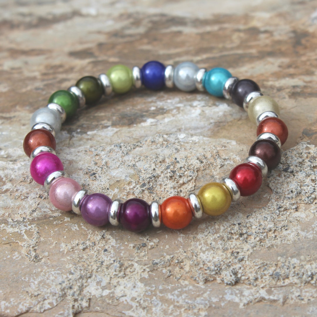 INFINITY GEMS Pulsera Elástica De Cuarzo Natural AAA | 7