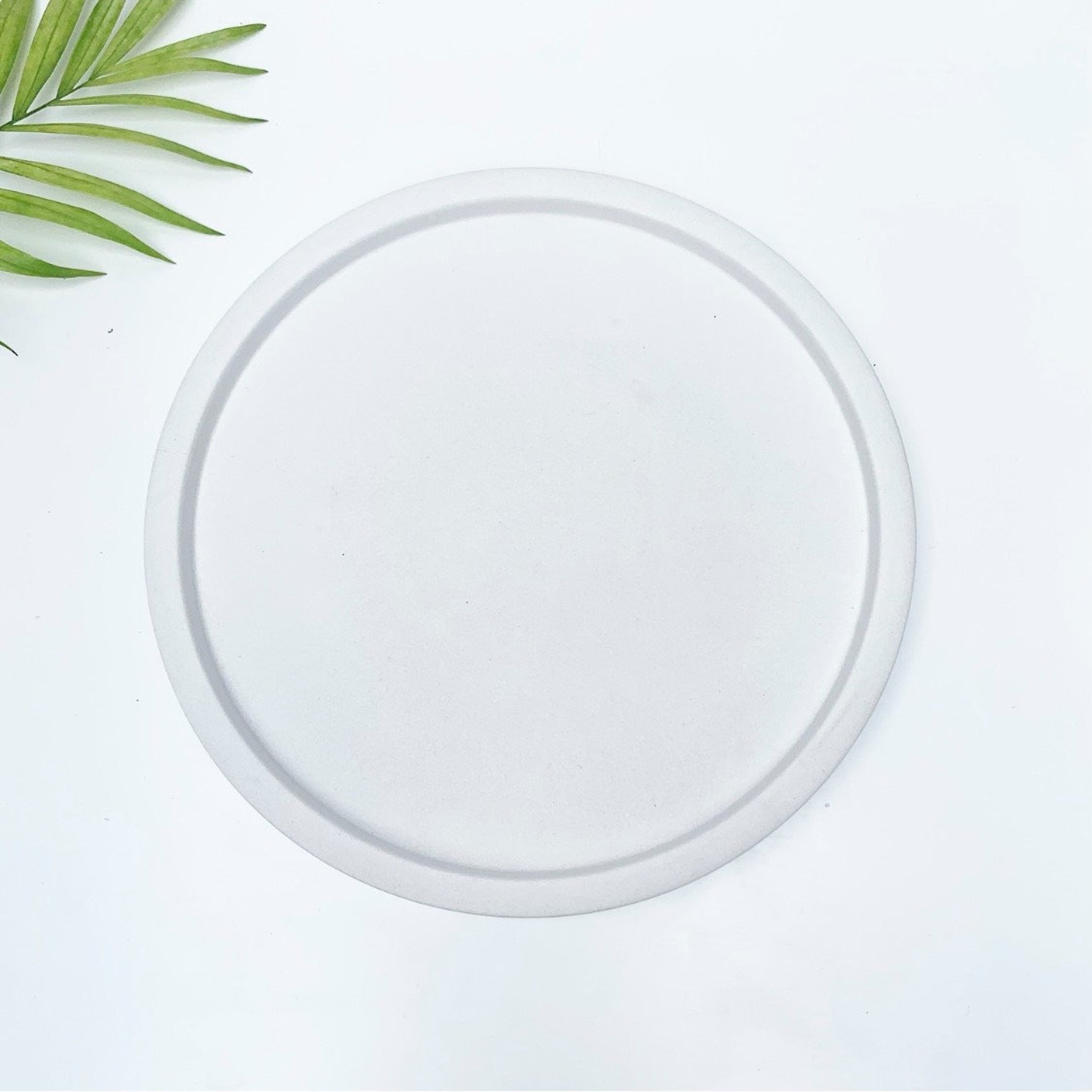 White Decorative Tray Round Styling Tray Etsy