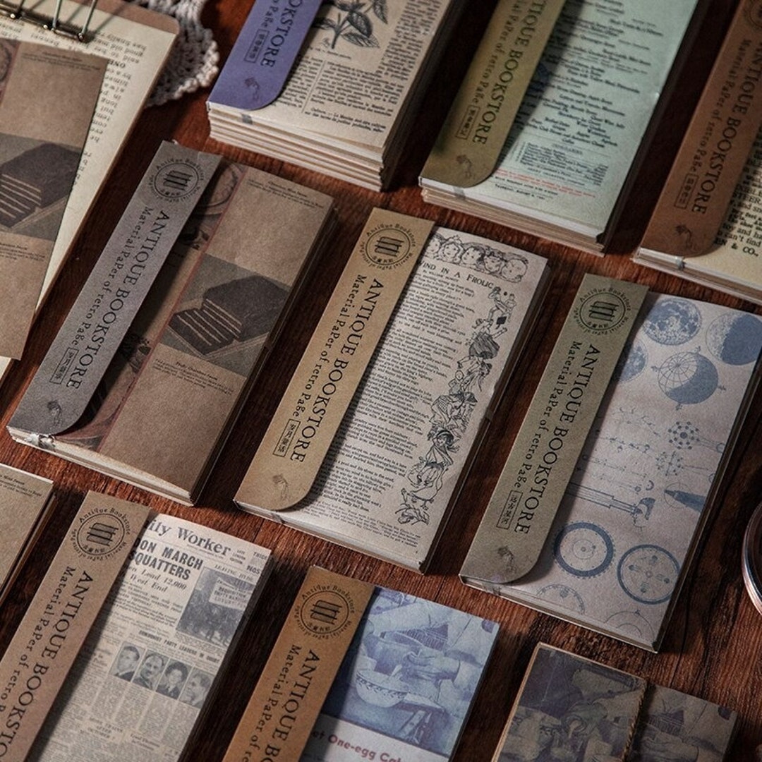 60 Vintage Junk Journal Paper Pack Ephemera Kit Scrapbooking Paper Kit ...