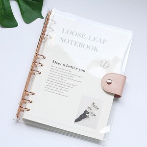 Transparent Loose-leaf Binder, Planner, and Diary 90 Sheets, Size A6, A5, B5 Size - Etsy