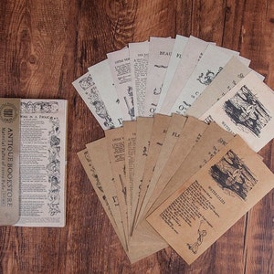 60 Vintage Junk Journal Paper Pack Ephemera Kit Scrapbooking Paper Kit ...