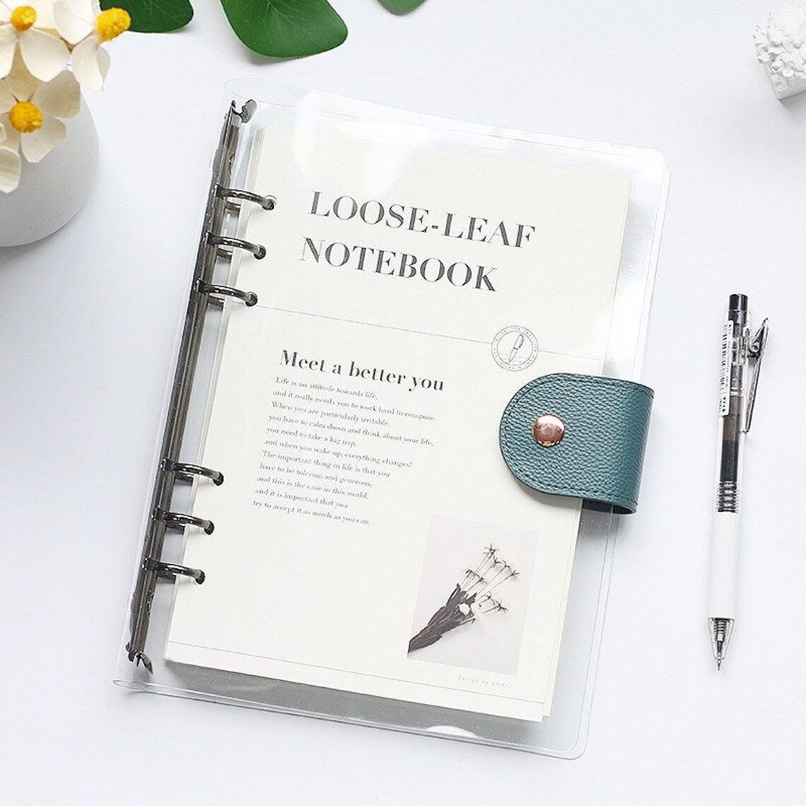 Transparent Loose-leaf Binder Planner and Diary 90 Sheets - Etsy