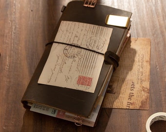 Voyager vintage : carnet de voyage, carnet, agenda et album en cuir