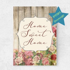 Home Sweet Home Digital Art Printable Instant Download