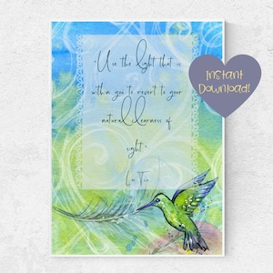 Use The Light Lao Tzu Quote Digital Art Printable Instant Download