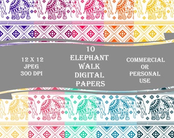Elephant Walk Digital Paper Instant Download 12 x 12 JPEG 300 DPI Commercial or Personal use