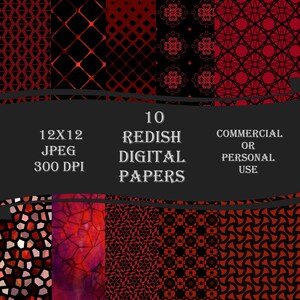 Redish Digital Papers Instant Digital Download