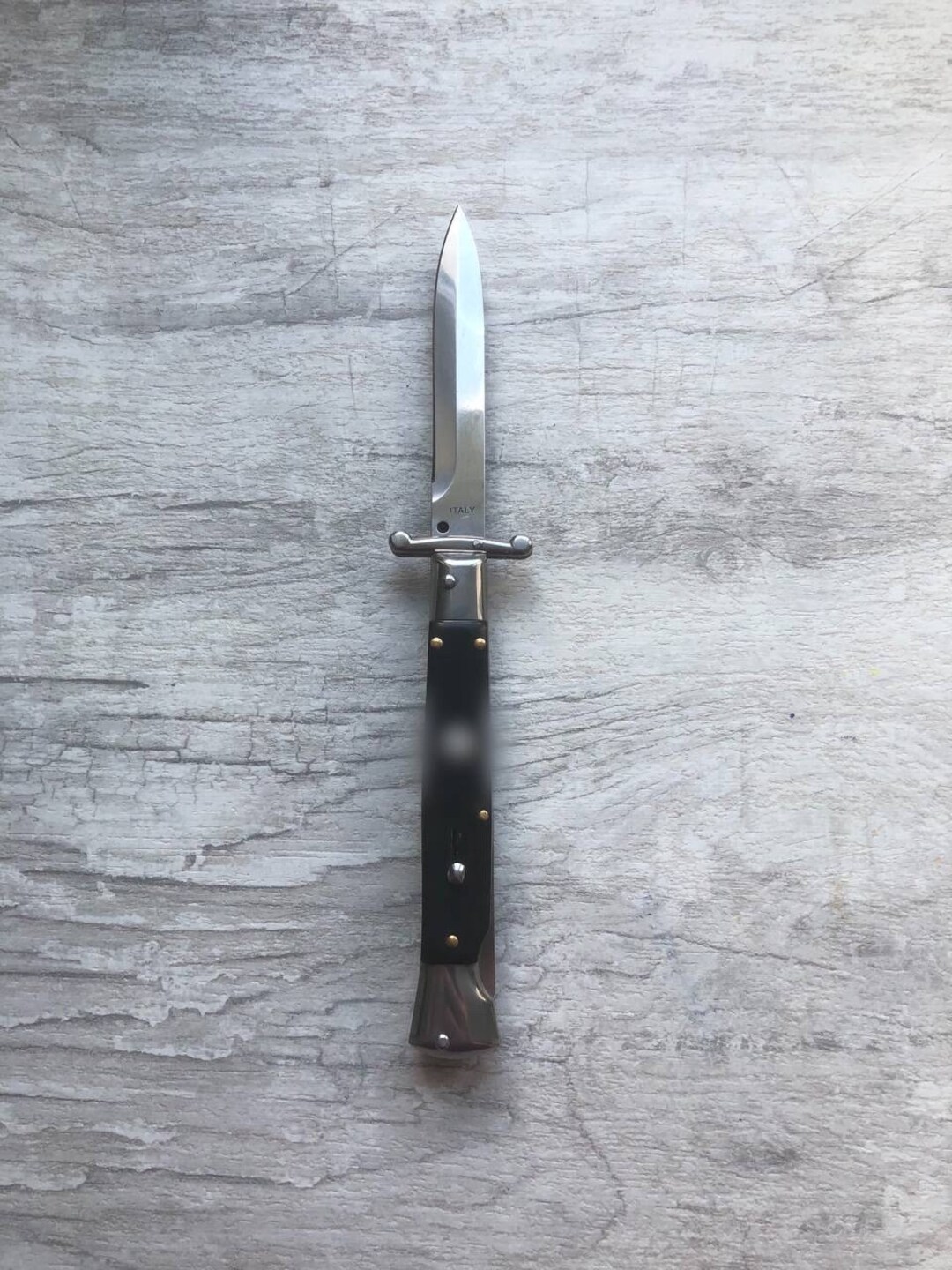 Vintage Knife Italy Stiletto Wood Handle Etsy