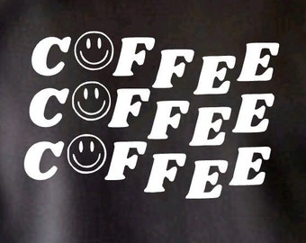 Coffee Lover Shirt and Crewneck, Gifts for Coffee Lovers, Coffee Retro Shirt, Coffee Addict Shirt, Edgy Coffee Shirt, Coffee Smiles