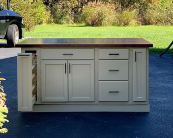 Kitchen Island  (Custom Kitchen Island with Legs, Kitchen Island With Seating,  Kitchen Island with storage)