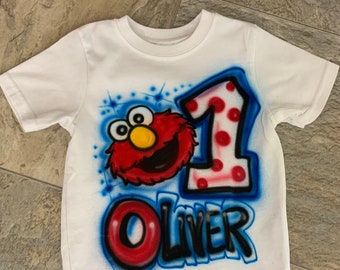 Personalized Customized Elmo Birthday Shirt Elmo 1st Birthday Shirt Elmo First Birthday Shirt Boy Girl Birthday Shirt Boy Girl Birthday Bodysuitonesie Buy Products Online With Ubuy Kuwait In Affordable Prices B07lh84fhf