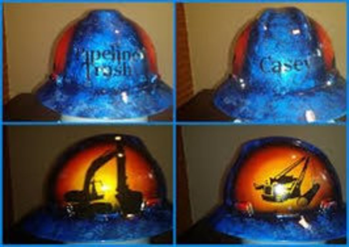 Custom Airbrushed pipeline Hard Hat Personalized Etsy