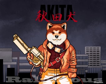 Akita Akira afdrukken