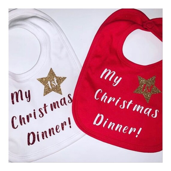 first christmas dinner bib
